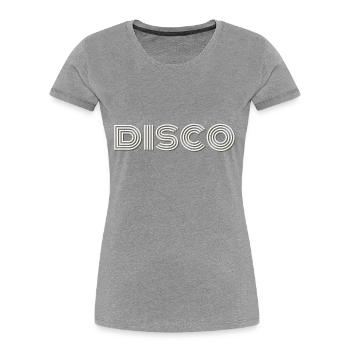 Disco - Frauen Premium Bio T-Shirt - Grau meliert - Vorne - Mia (176cm)