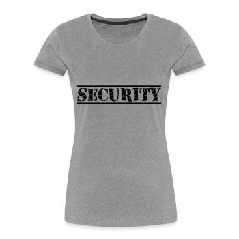 Security Lines Design - Women's Premium Organic T-Shirt - heather grey - Front - Mia (176cm)