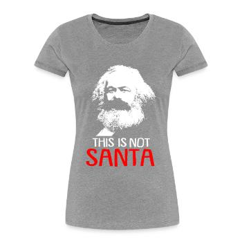 Kommunismus Lenin Marx Klassenkampf Sozial - Frauen Premium Bio T-Shirt - Grau meliert - Vorne - Mia (176cm)