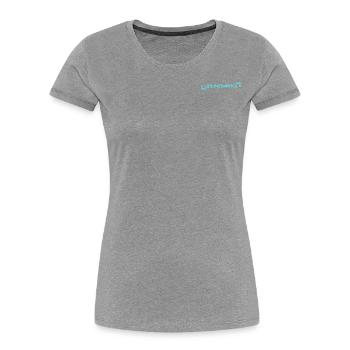 Lieblingsmensch Türkis Klein - Frauen Premium Bio T-Shirt - Grau meliert - Vorne - Mia (176cm)