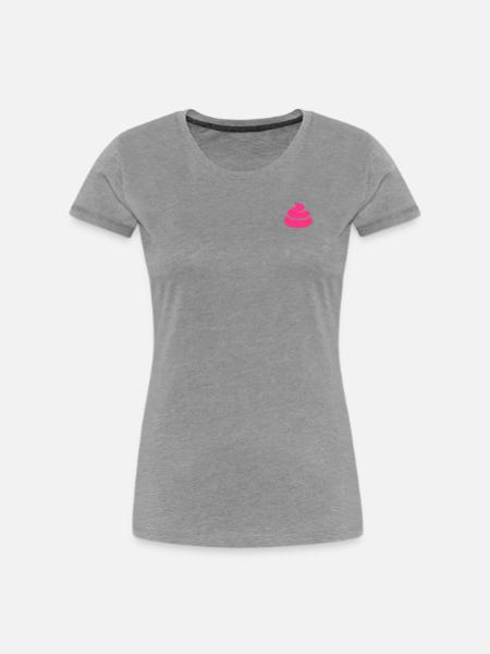 Häufchen - Frauen Premium Bio T-Shirt - Grau meliert