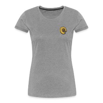 Jakobsmuschel - Frauen Premium Bio T-Shirt - Grau meliert - Vorne - Mia (176cm)