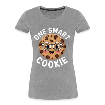 Cookies Spruch Schoko Kekse Lustig Cookie Geschenk - Frauen Premium Bio T-Shirt - Grau meliert - Vorne - Mia (176cm)