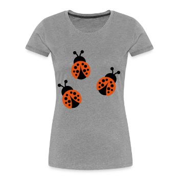 Ladybug - Women's Premium Organic T-Shirt - heather grey - Front - Mia (176cm)