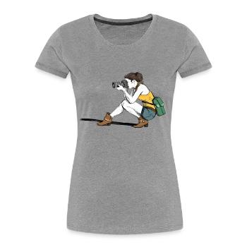 a beautiful photographer - Women's Premium Organic T-Shirt - heather grey - Front - Mia (176cm)