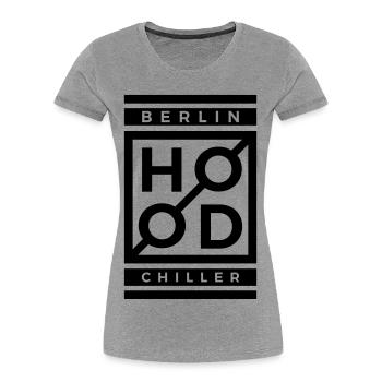 Modern Hood Chiller Berlin - Women's Premium Organic T-Shirt - heather grey - Front - Mia (176cm)