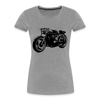 cafe racer - Women's Premium Organic T-Shirt - heather grey - Front - Mia (176cm)