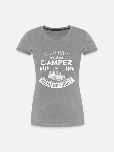 Camper - Frauen Premium Bio T-Shirt - Grau meliert