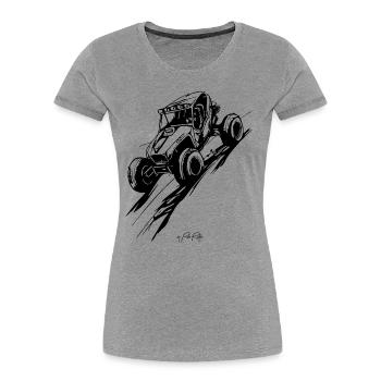 Sand Buggy Rally - Women's Premium Organic T-Shirt - heather grey - Front - Mia (176cm)