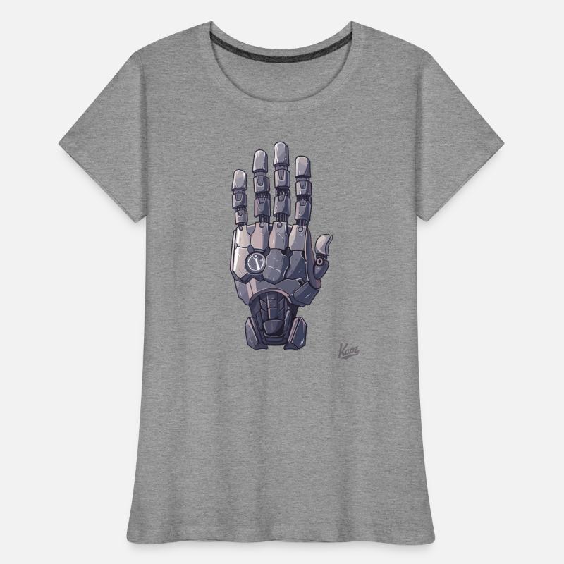 Roboter- oder Cyborg-Hand Frauen Premium Bio T-Shirt