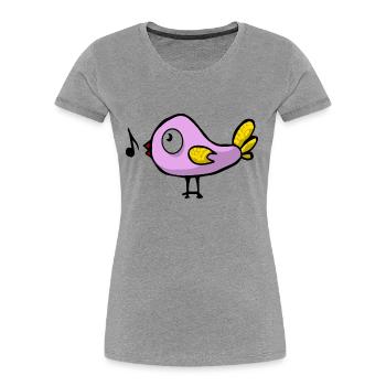 bird bird voegel animal animals7 - Women's Premium Organic T-Shirt - heather grey - Front - Mia (176cm)