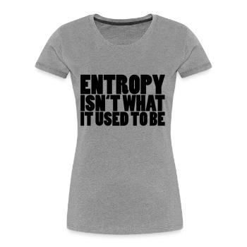 Entropy - Frauen Premium Bio T-Shirt - Grau meliert - Vorne - Mia (176cm)