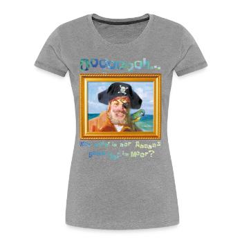 SpongeBob Schwammkopf Painty Pirat Lustiger Spruch - Frauen Premium Bio T-Shirt - Grau meliert - Vorne - Mia (176cm)