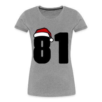 81 Number Christmas - Women's Premium Organic T-Shirt - heather grey - Front - Mia (176cm)