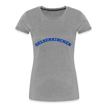 Gelsenkirchen - Frauen Premium Bio T-Shirt - Grau meliert - Vorne - Mia (176cm)