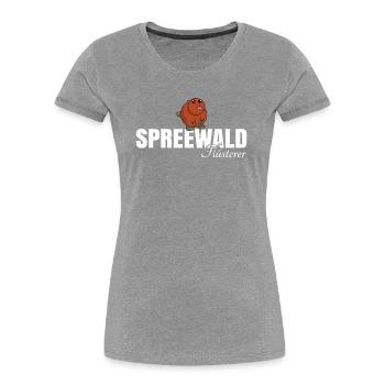 Spreewald Flüsterer - Frauen Premium Bio T-Shirt - Grau meliert - Vorne - Mia (176cm)