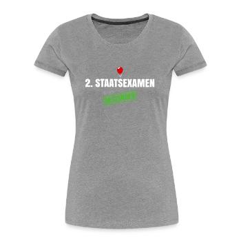 2. Staatsexamen Medizin - Frauen Premium Bio T-Shirt - Grau meliert - Vorne - Mia (176cm)