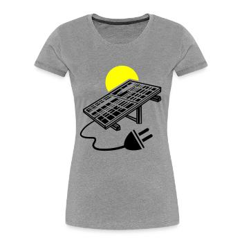 Photovoltaic System Symbol Solar Energy - Women's Premium Organic T-Shirt - heather grey - Front - Mia (176cm)