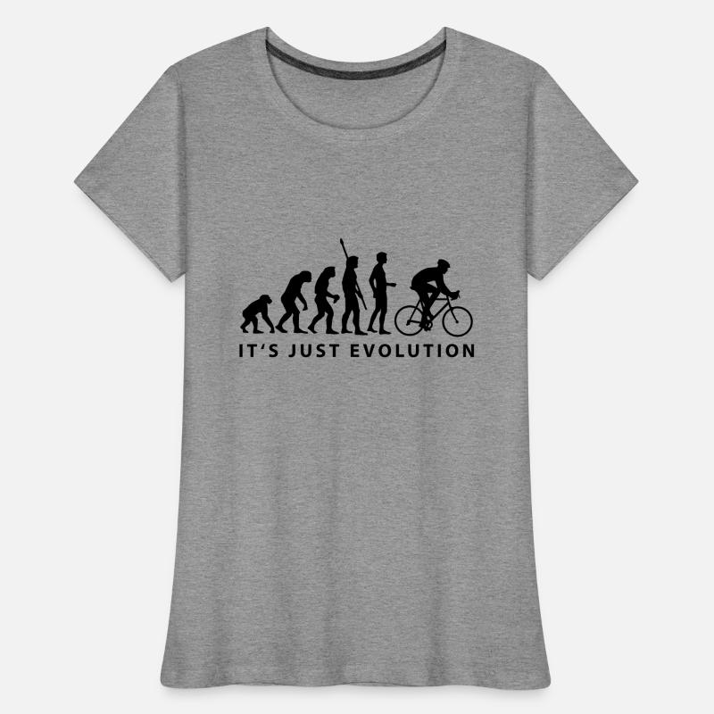evolution_radfahrer_b Frauen Premium Bio T-Shirt