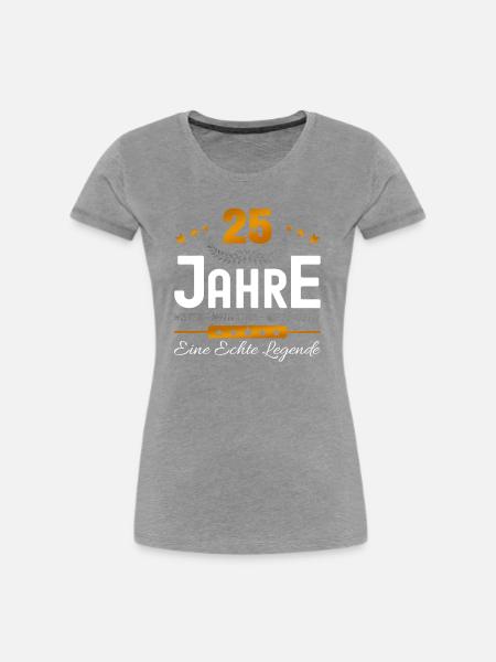 25. Jubiläum - Firmenjubiläum - Frauen Premium Bio T-Shirt - Grau meliert