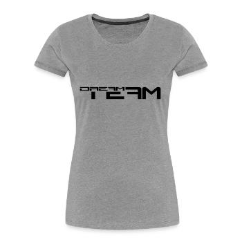 Amis de texte écrit paire équipe de rêve de sport - T-shirt bio Premium Femme - gris chiné - Devant - Mia (176cm)