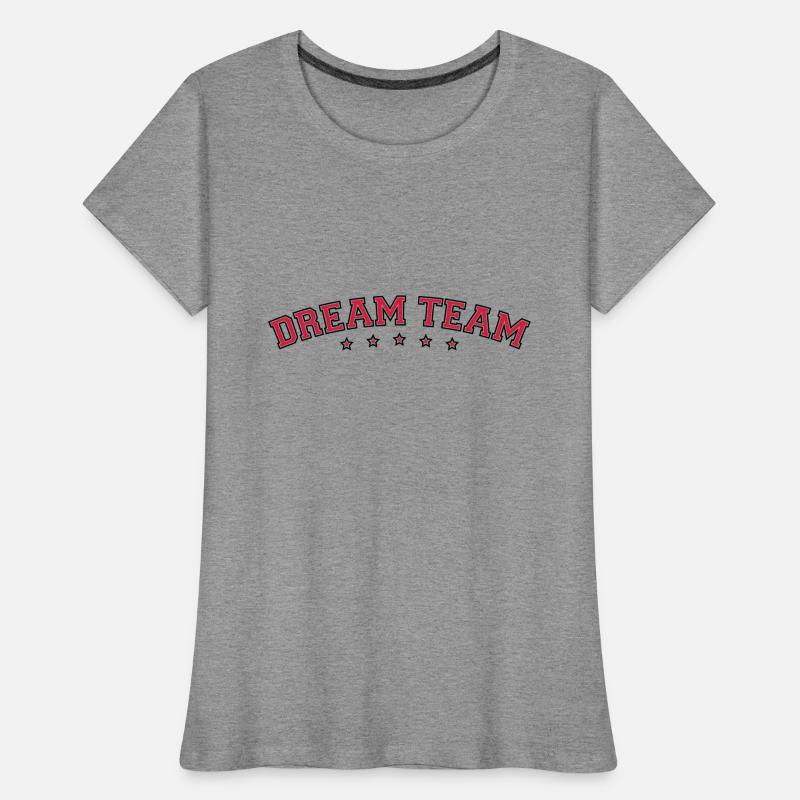 Text Bogen Design Freunde Pärchen Paar Dream Team Frauen Premium Bio T-Shirt