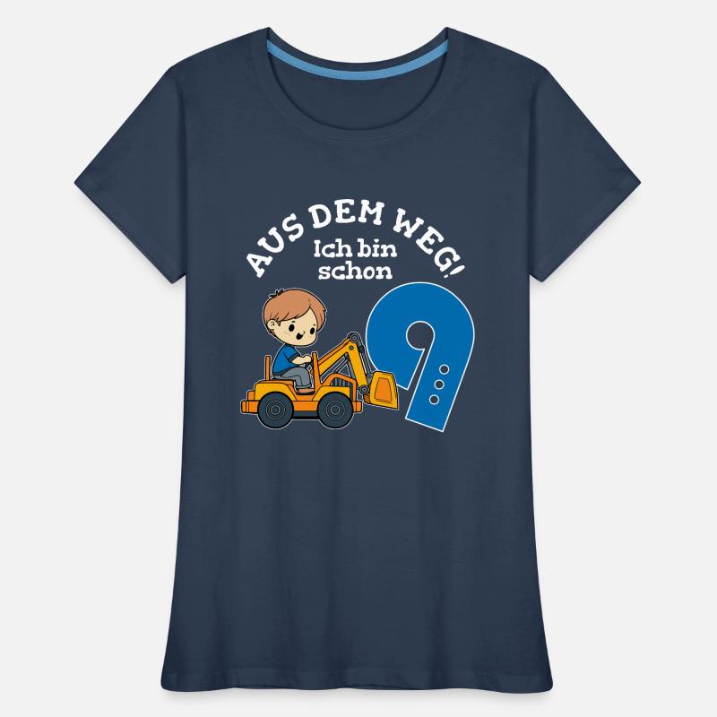9. Geburtstag Bagger Junge Frauen Premium Bio T-Shirt