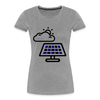 Solar Energy Panels - Women's Premium Organic T-Shirt - heather grey - Front - Mia (176cm)