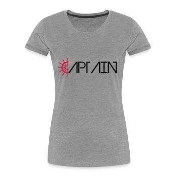 Captain Logo - Women's Premium Organic T-Shirt - heather grey - Front - Mia (176cm)