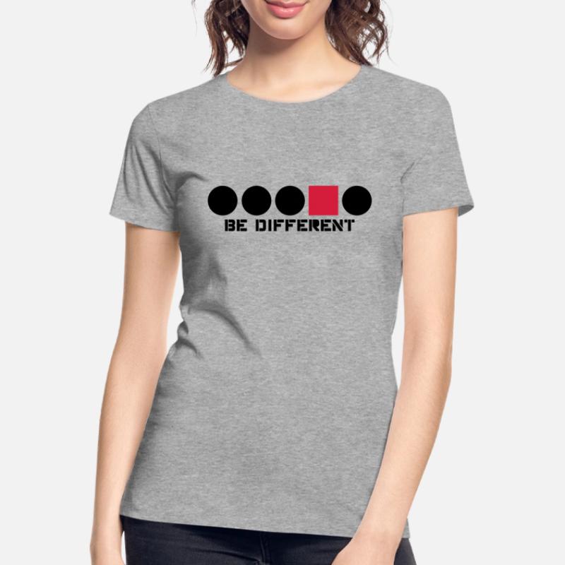 Forme circulaire rectangle Anders bords angulaire T-shirt bio Premium Femme