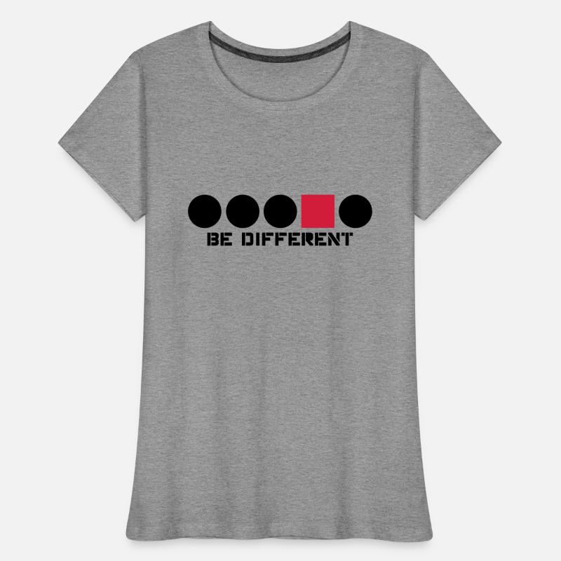 Forme circulaire rectangle Anders bords angulaire T-shirt bio Premium Femme