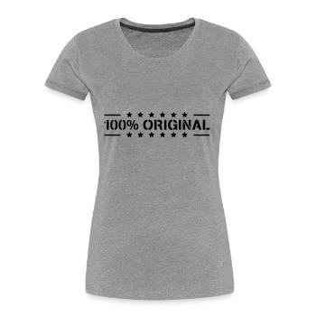 100% Original Star Logo Design - Women's Premium Organic T-Shirt - heather grey - Front - Mia (176cm)