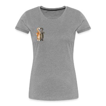 Cat_Lovers_ - Women's Premium Organic T-Shirt - heather grey - Front - Mia (176cm)