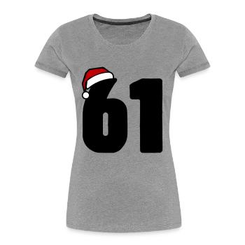 61 Number Christmas - Women's Premium Organic T-Shirt - heather grey - Front - Mia (176cm)