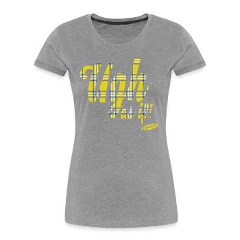 Clueless Ugh As If Vintage Style - Frauen Premium Bio T-Shirt - Grau meliert - Vorne - Mia (176cm)