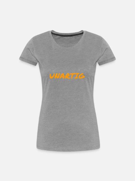 unartig - Frauen Premium Bio T-Shirt - Grau meliert