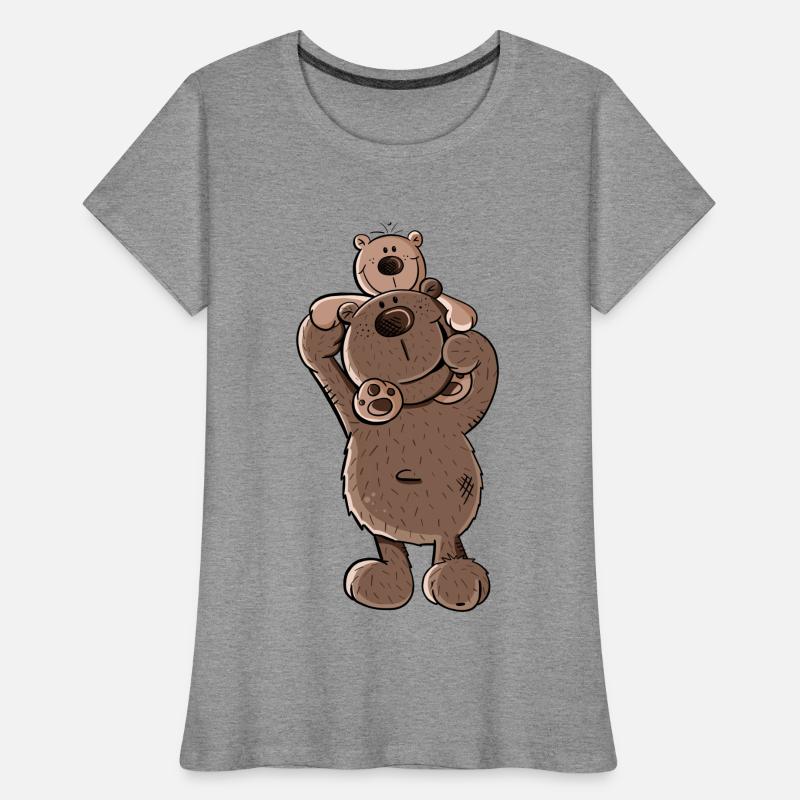 Bärenpapa oder Bärenbruder I Geschwister I Papa Frauen Premium Bio T-Shirt