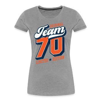 Original Team 70 - Limited Edition - Women's Premium Organic T-Shirt - heather grey - Front - Mia (176cm)