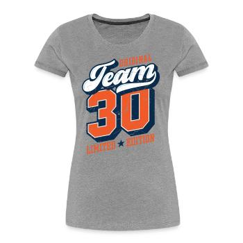 Original Team 30 - Limited Edition - Women's Premium Organic T-Shirt - heather grey - Front - Mia (176cm)