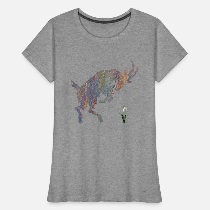 chèvre avec perce-neige e 49 T-shirt bio Premium Femme