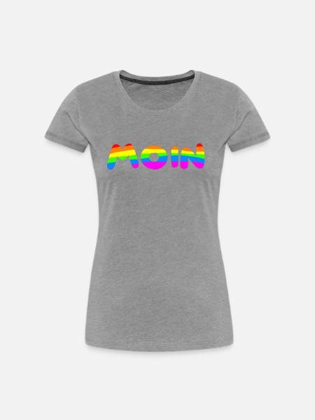 MOIN - Frauen Premium Bio T-Shirt - Grau meliert