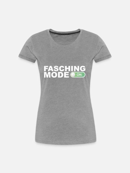 Fasching - Frauen Premium Bio T-Shirt - Grau meliert