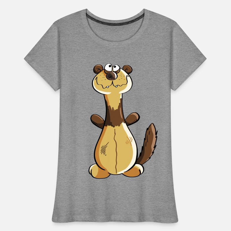 Freches Frettchen Comic - Geschenk - Iltis Frauen Premium Bio T-Shirt