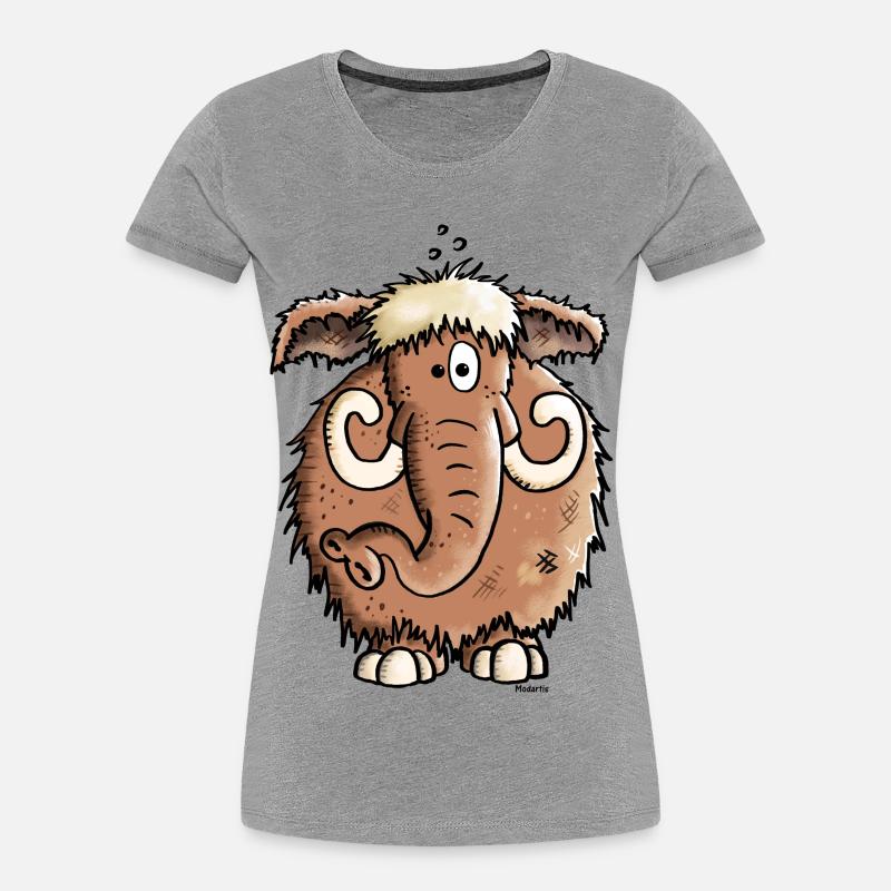 Géant Mammoth - Eléphant - T-shirt bio Premium Femme - gris chiné