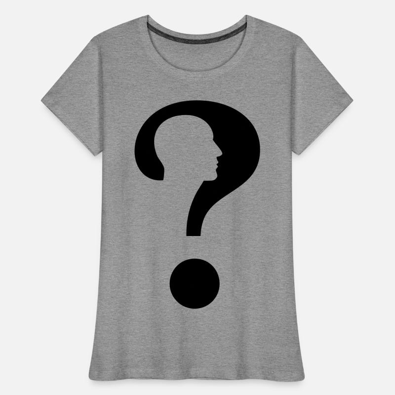 Question mark with silhouette man # Women's Premium Organic T-Shirt