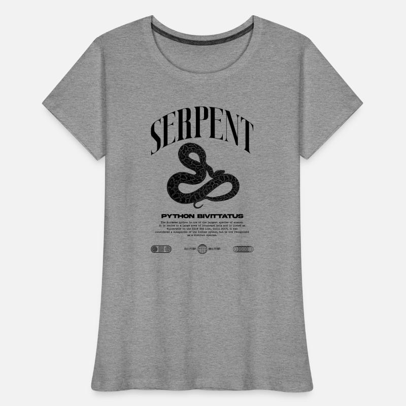 Burmese Python Modern Reptile Keeper Streetwear Women's Premium Organic T-Shirt