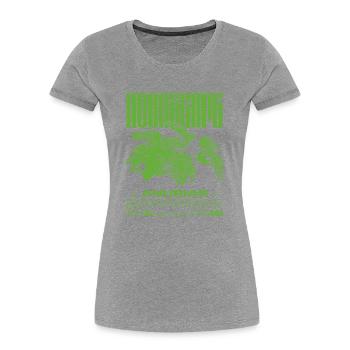 Aquascaping Anubias Aquatic Plant Fischhalter - Frauen Premium Bio T-Shirt - Grau meliert - Vorne - Mia (176cm)