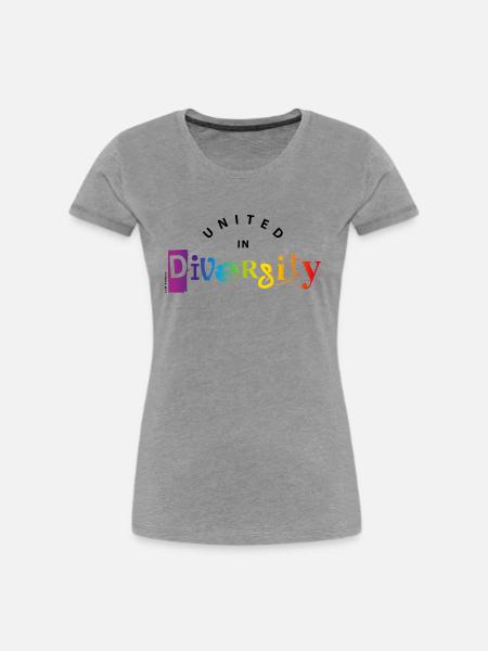 diversity/ Vielfalt 2 - Frauen Premium Bio T-Shirt - Grau meliert