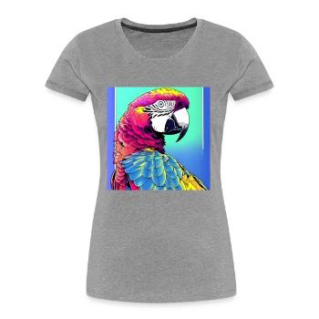 Neon Ara - Frauen Premium Bio T-Shirt - Grau meliert - Vorne - Mia (176cm)