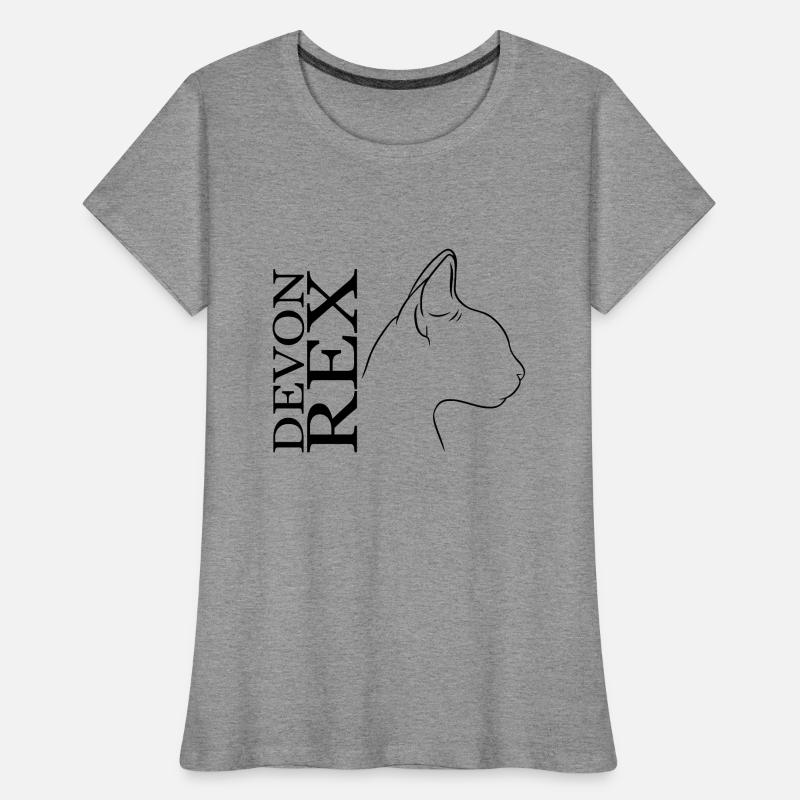 Devon Rex Profil Chats Chat Wilsigns T-shirt bio Premium Femme